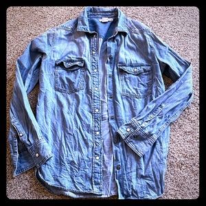 H&M LOGG denim button up